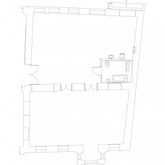 Однокомнатная квартира 160.1 м²